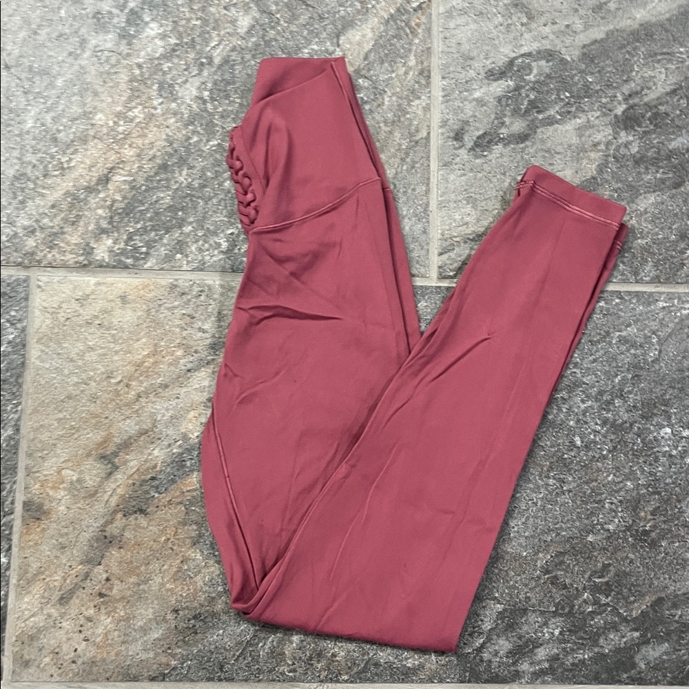 OFFLINE by Aerie, Real Me Hi-Rise Lace-Up 7/8 Legging, Mauve/Pink, Size XS